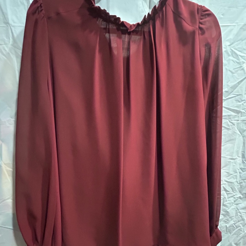 Worthington Burgundy Women's Blouse